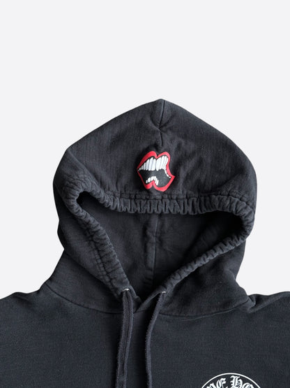 Chrome Hearts Black & White Horseshoe Chomper Logo Hoodie