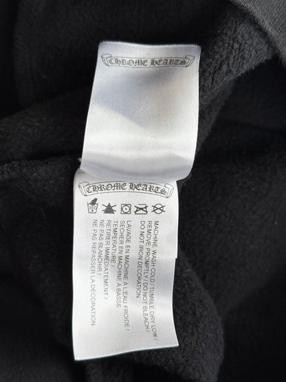 Chrome Hearts Black & White Horseshoe Chomper Logo Hoodie
