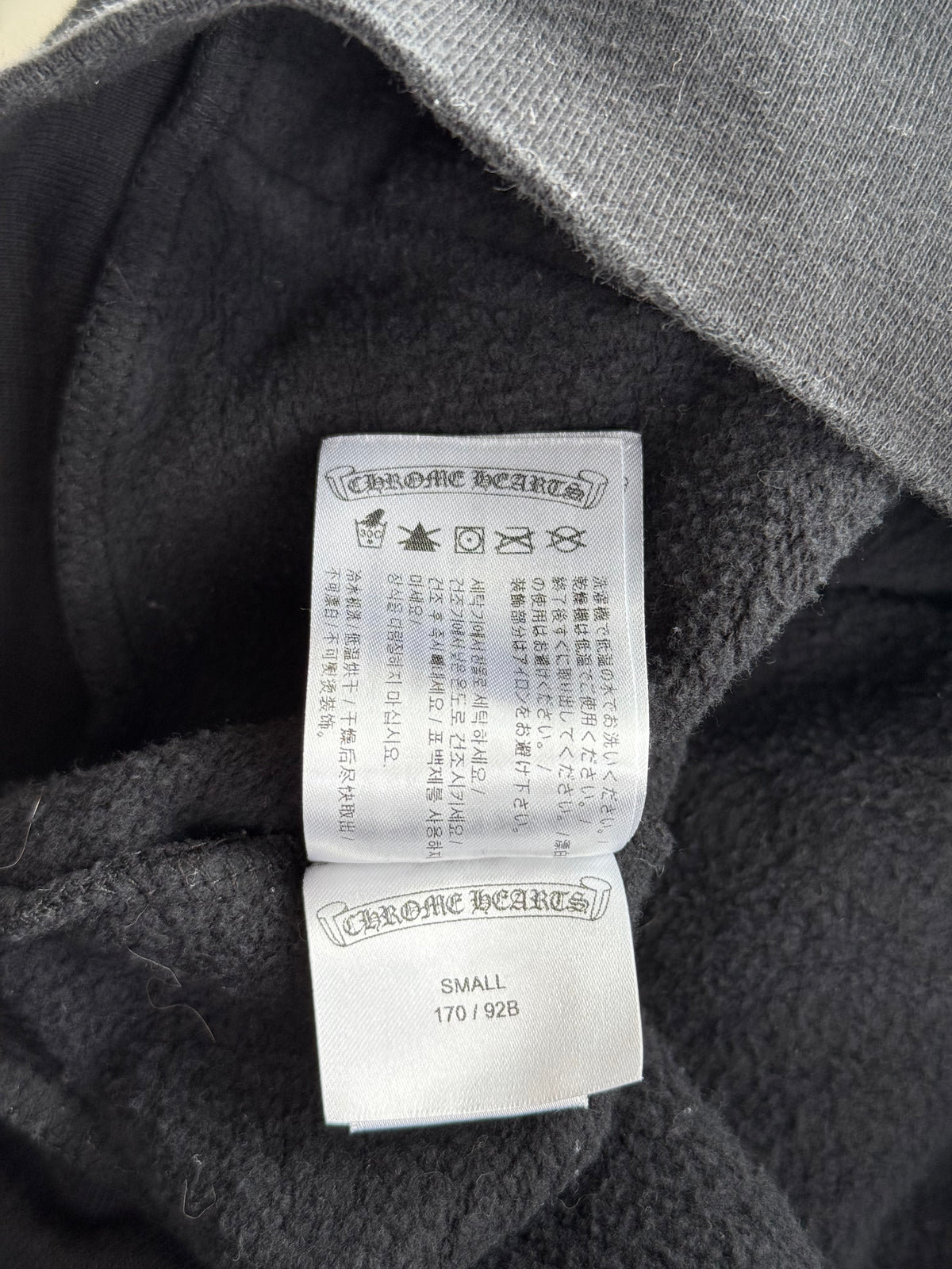 Chrome Hearts Black & White Horseshoe Chomper Logo Hoodie