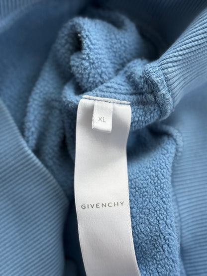 Givenchy Light Blue & Black College Logo Hoodie