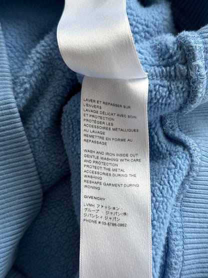Givenchy Light Blue & Black College Logo Hoodie