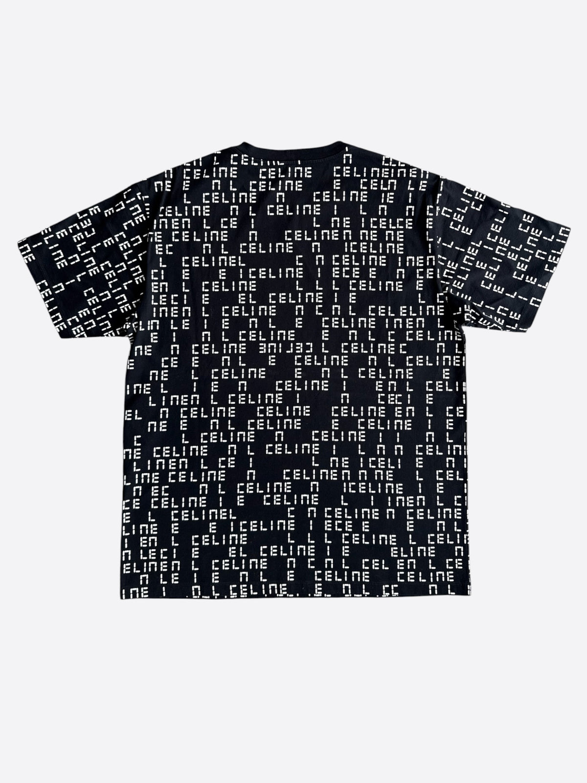 Celine Black & White Digital Logo T-Shirt