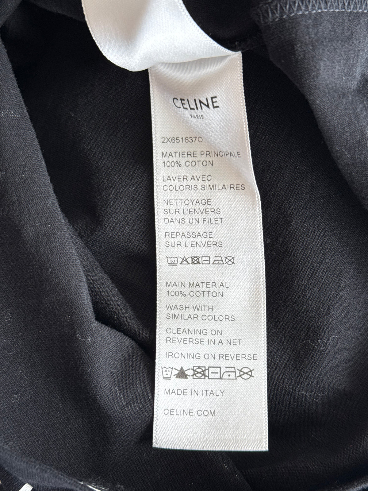 Celine Black & White Digital Logo T-Shirt