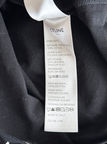 Celine Black & White Digital Logo T-Shirt