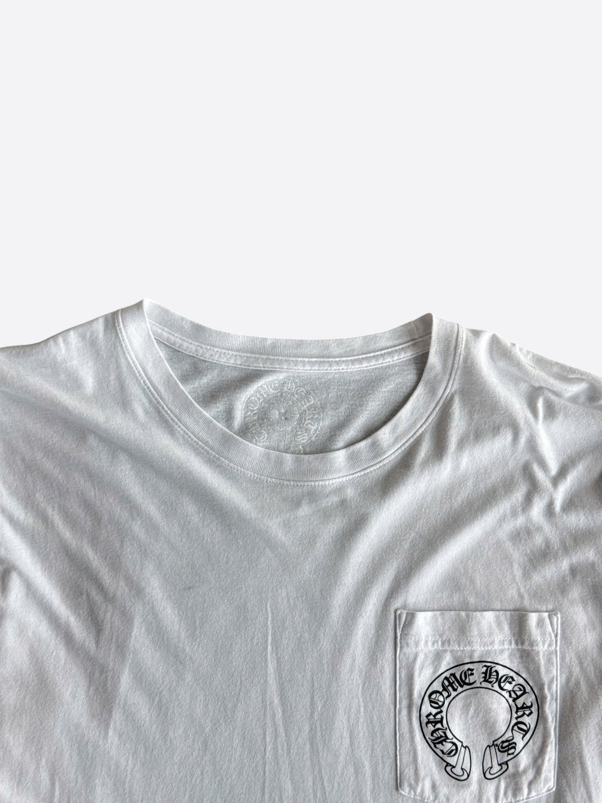 Chrome Hearts White & Black Horseshoe Logo Longsleeve T-Shirt
