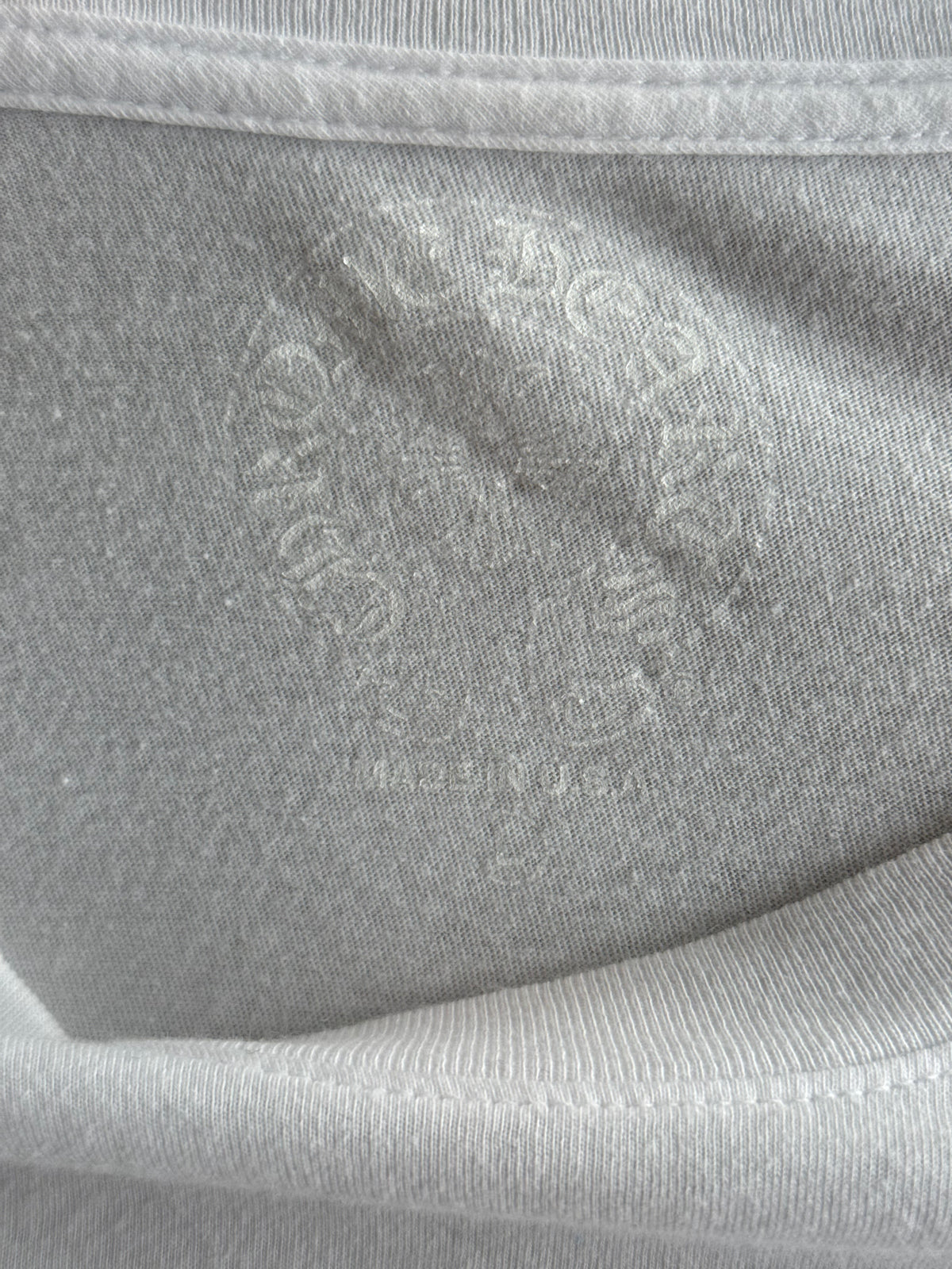 Chrome Hearts White & Black Horseshoe Logo Longsleeve T-Shirt