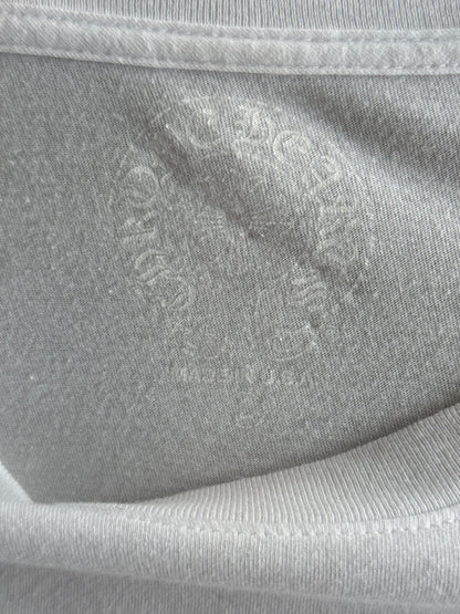 Chrome Hearts White & Black Horseshoe Logo Longsleeve T-Shirt