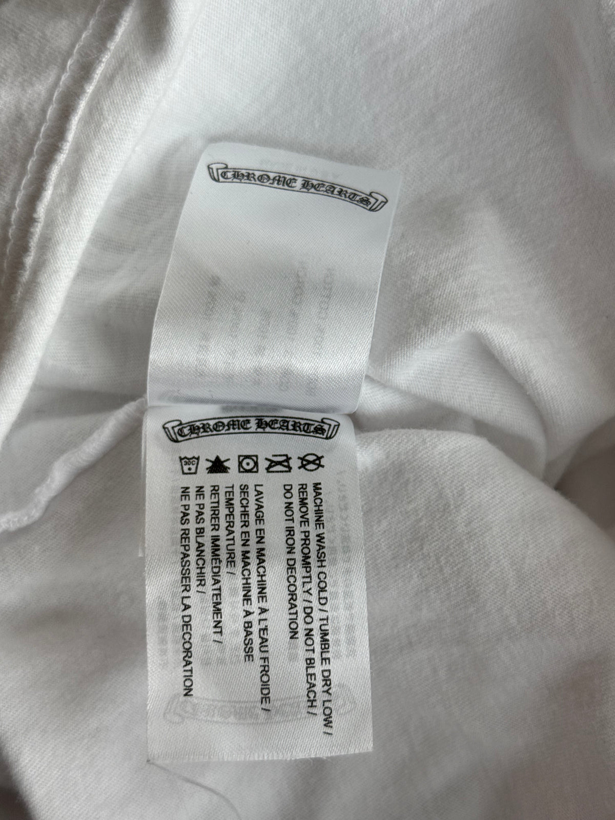 Chrome Hearts White & Black Horseshoe Logo Longsleeve T-Shirt