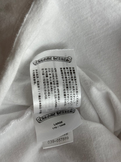 Chrome Hearts White & Black Horseshoe Logo Longsleeve T-Shirt