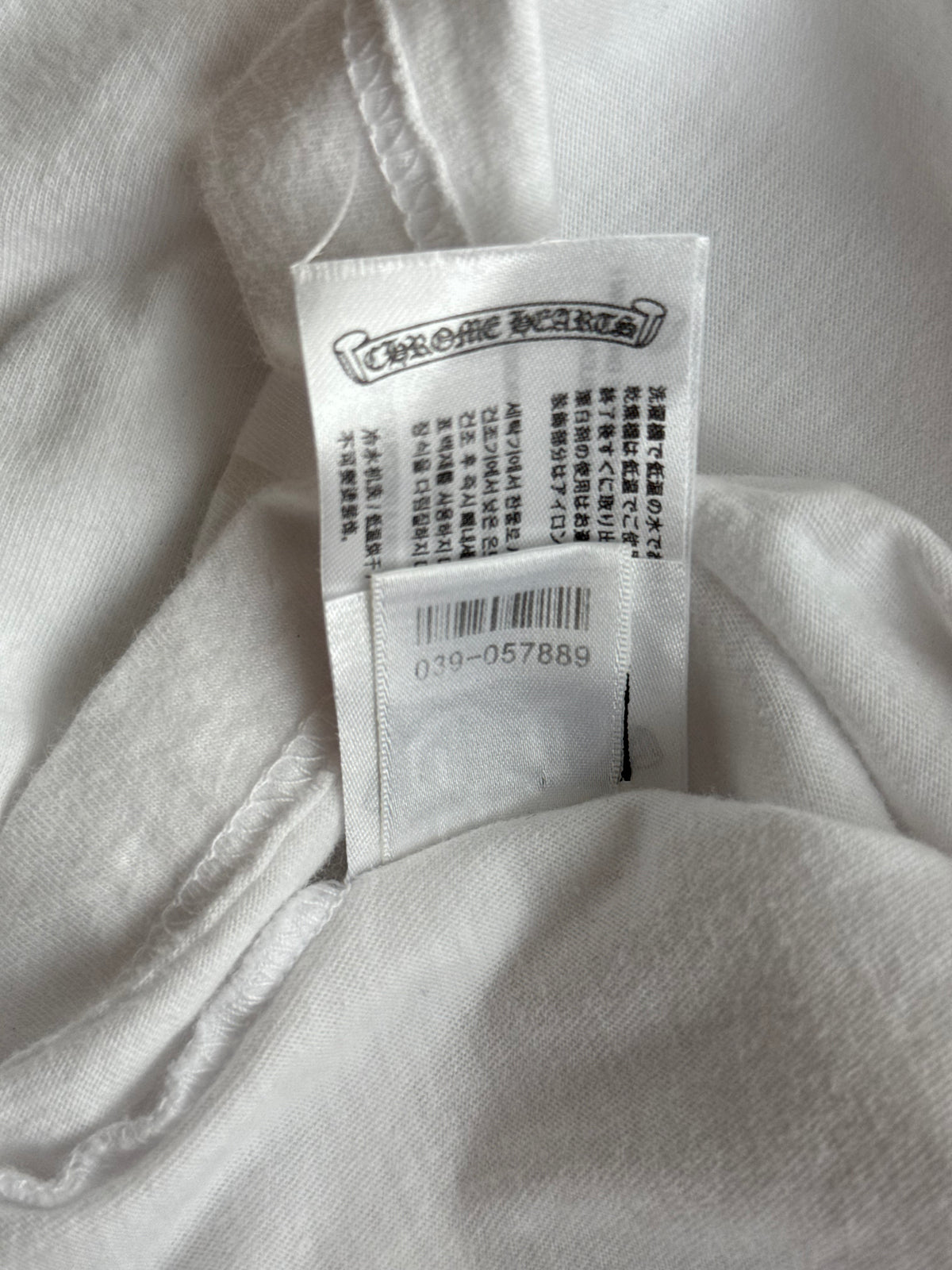 Chrome Hearts White & Black Horseshoe Logo Longsleeve T-Shirt