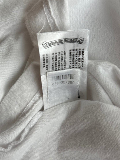 Chrome Hearts White & Black Horseshoe Logo Longsleeve T-Shirt