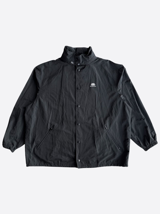 Balenciaga Black BB Logo Windbreaker Jacket