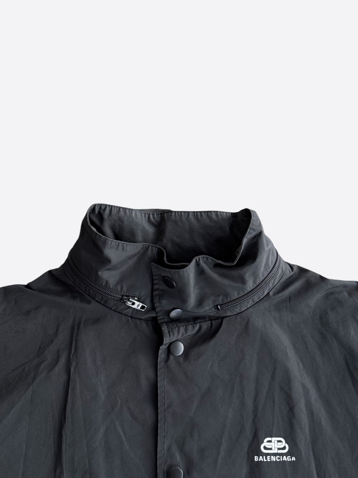 Balenciaga Black BB Logo Windbreaker Jacket