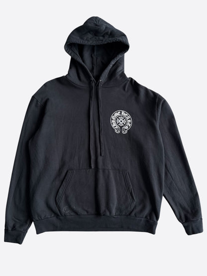 Chrome Hearts Black & White New York Horseshoe Logo Hoodie