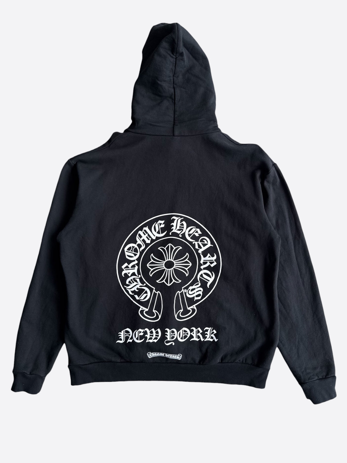 Chrome Hearts Black & White New York Horseshoe Logo Hoodie