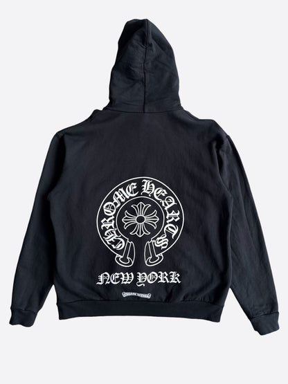 Chrome Hearts Black & White New York Horseshoe Logo Hoodie