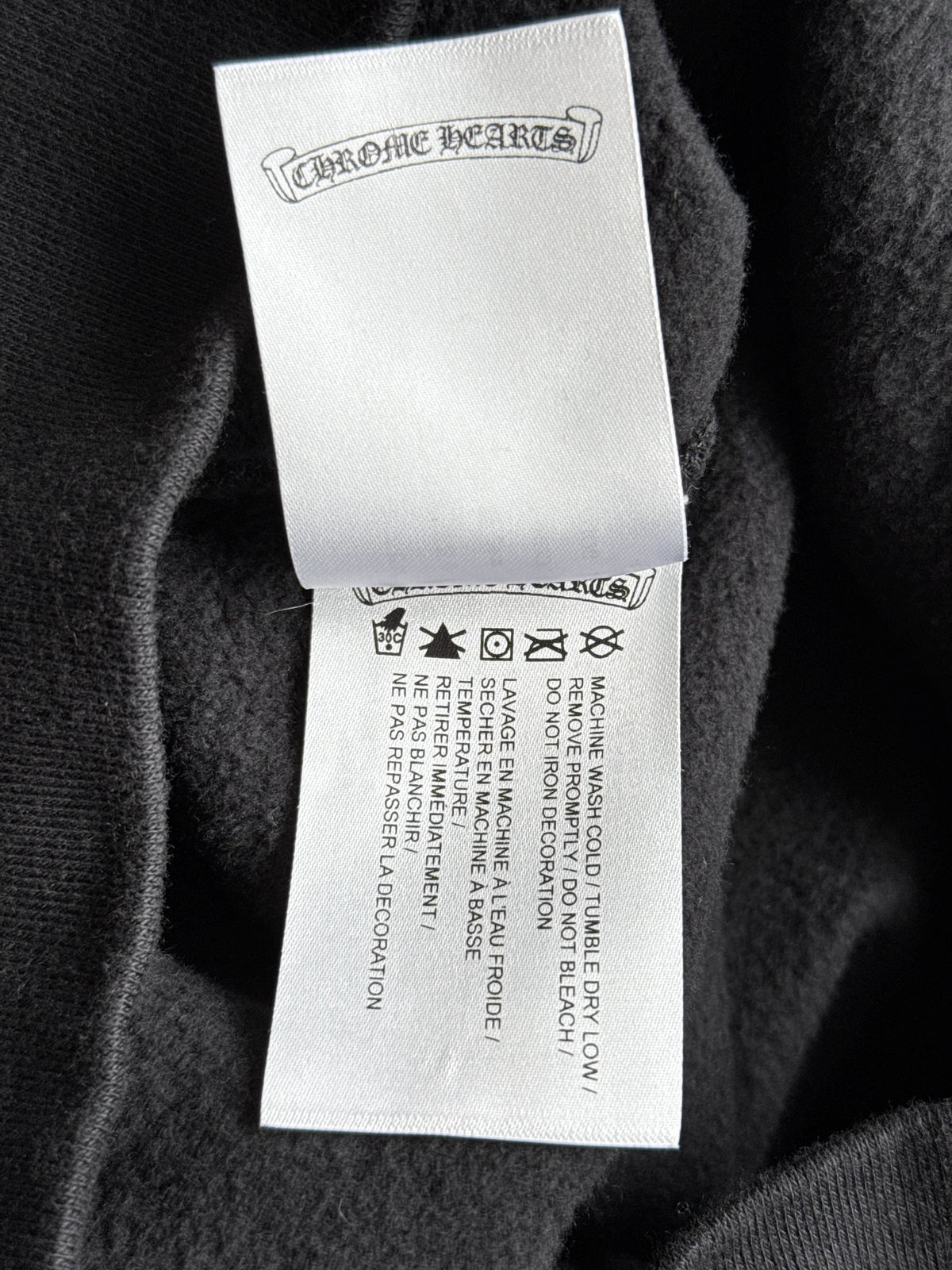Chrome Hearts Black & White New York Horseshoe Logo Hoodie