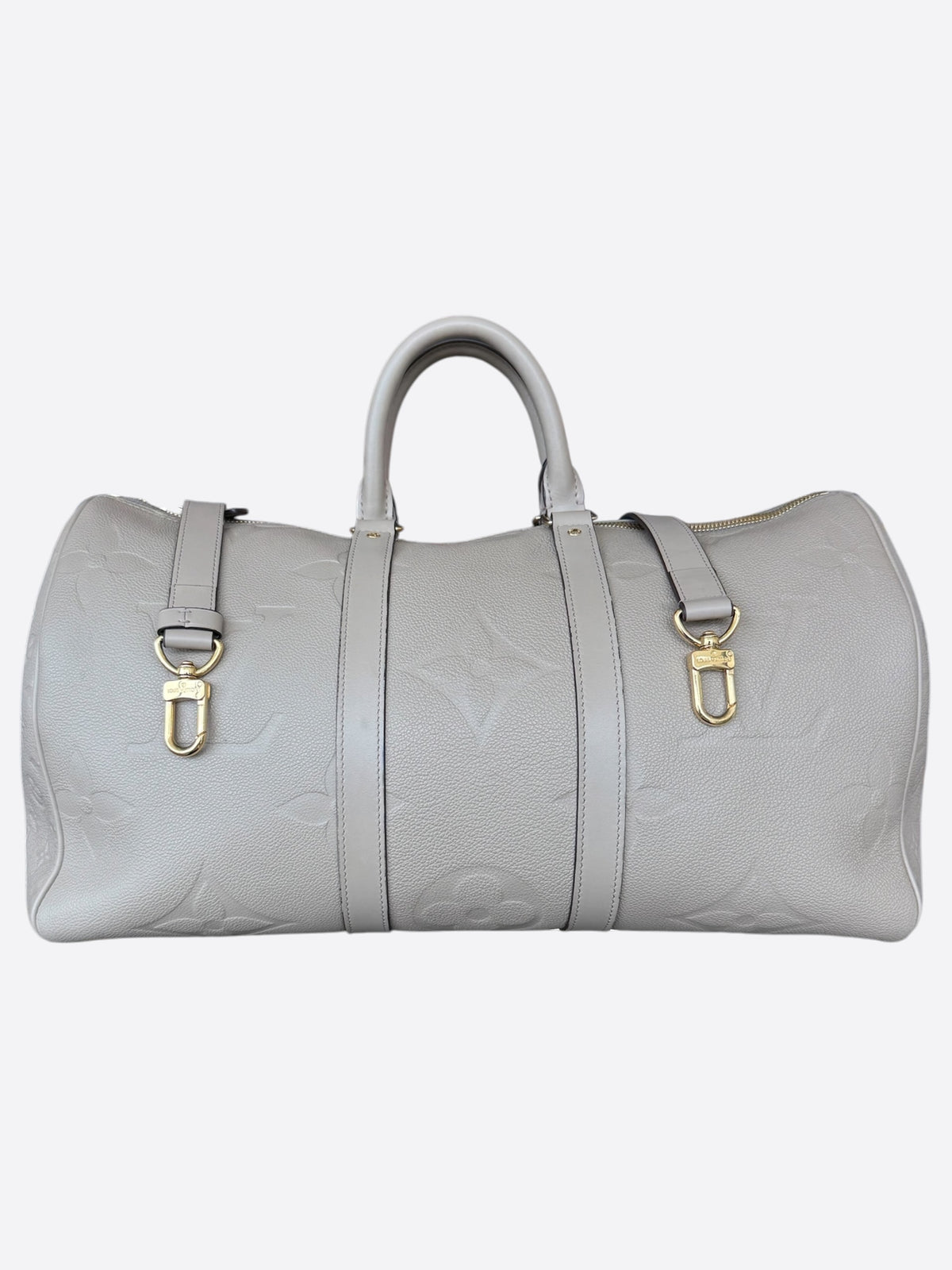 Louis Vuitton Beige Empreinte Monogram Keepall 45