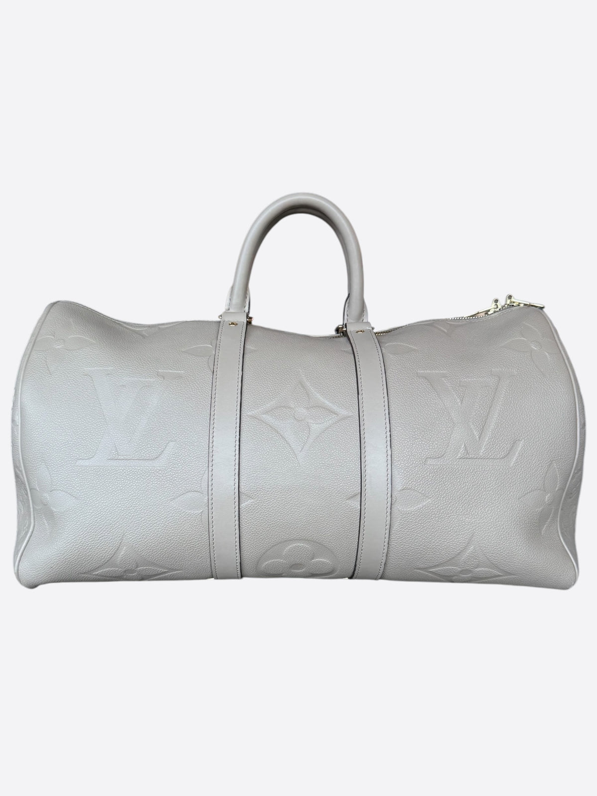 Louis Vuitton Beige Empreinte Monogram Keepall 45