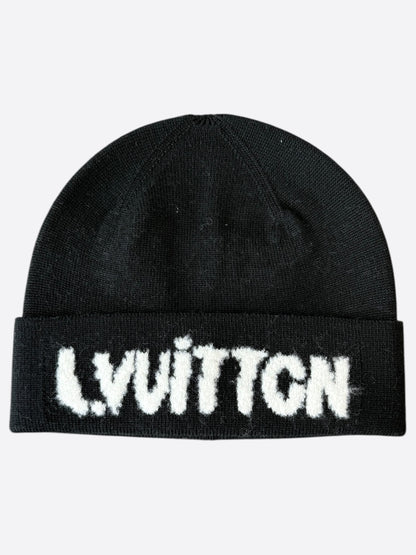Louis Vuitton Black & White Monogram Blast Beanie