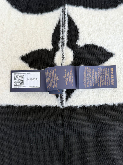 Louis Vuitton Black & White Monogram Blast Beanie