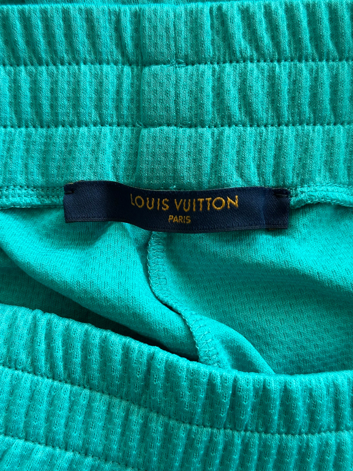 Louis Vuitton Turquoise Lightning Logo Shorts
