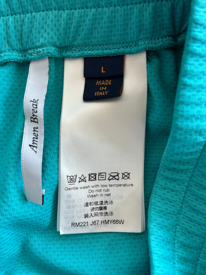 Louis Vuitton Turquoise Lightning Logo Shorts