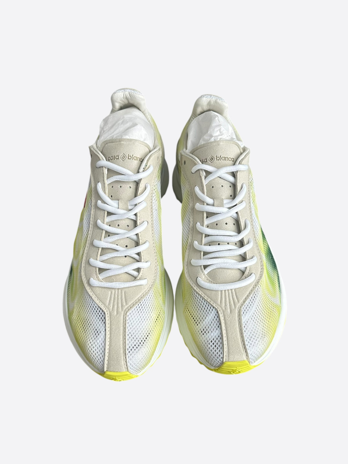 Casablanca Yellow & White Stade Sneakers