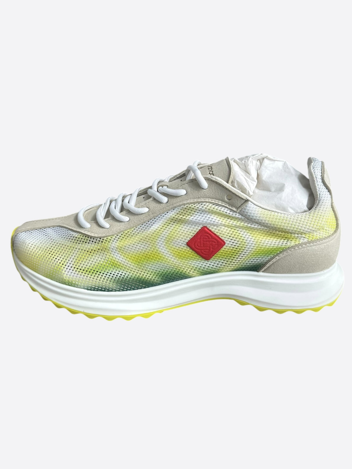 Casablanca Yellow & White Stade Sneakers