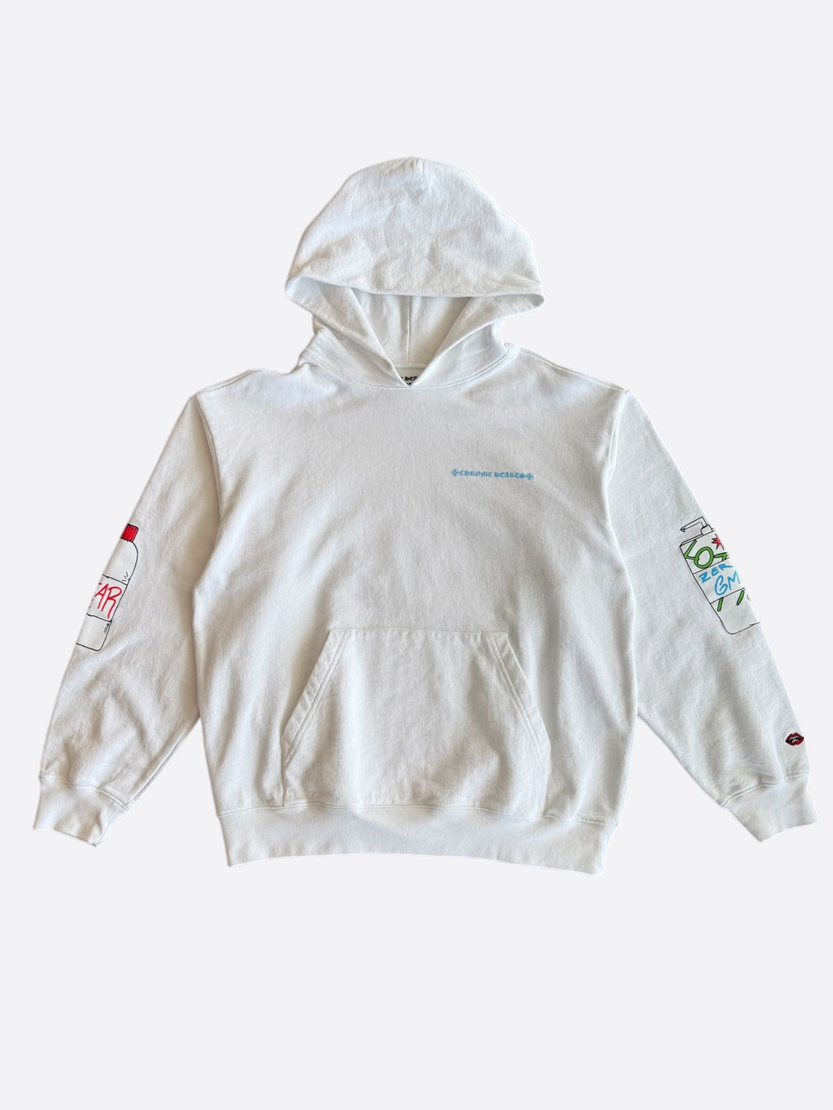 Chrome Hearts Matty Boy White Retro-Cycle Hoodie