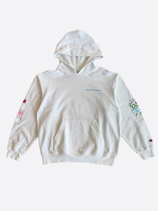 Chrome Hearts Matty Boy White Retro-Cycle Hoodie