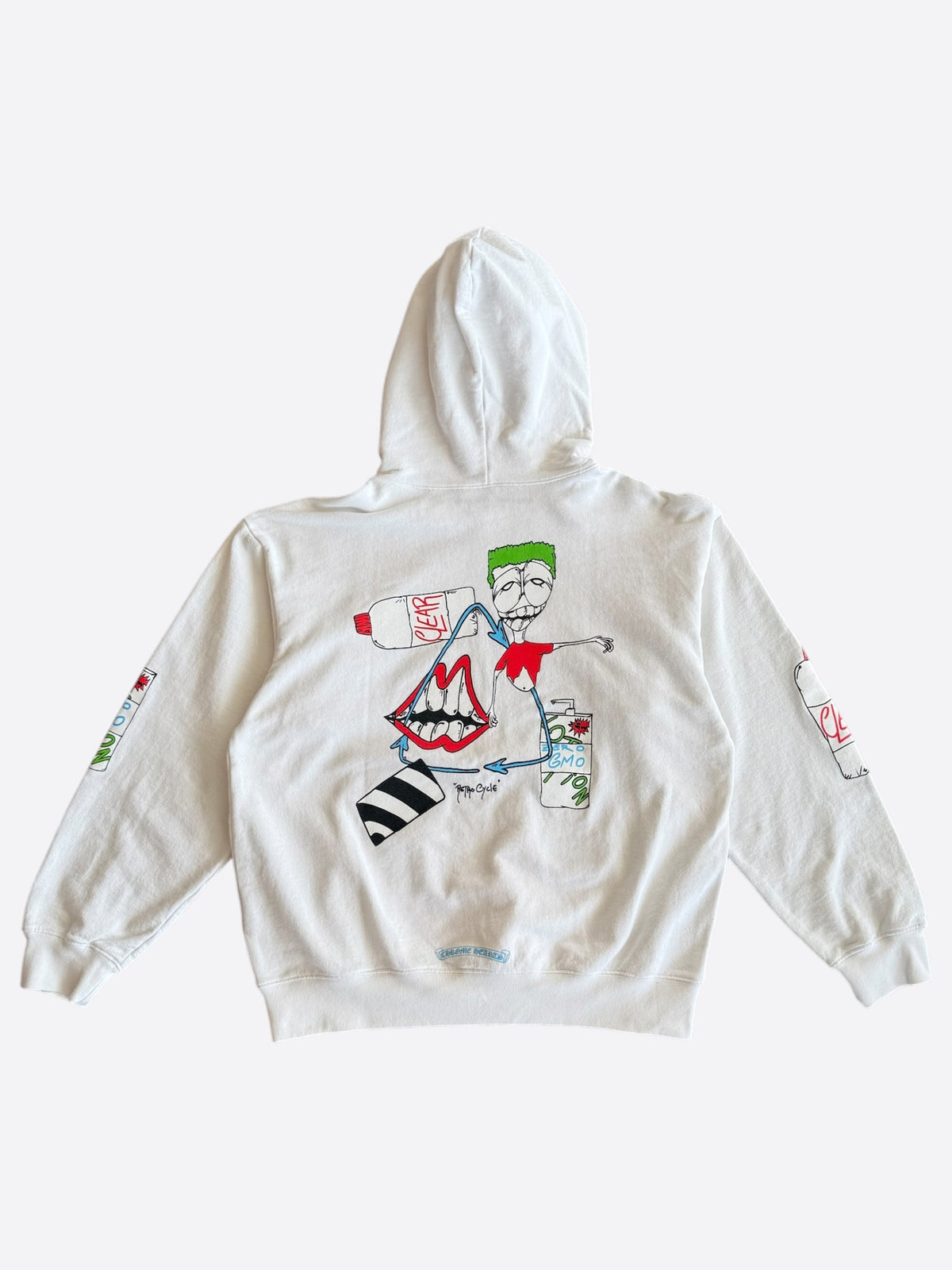 Chrome Hearts Matty Boy White Retro-Cycle Hoodie