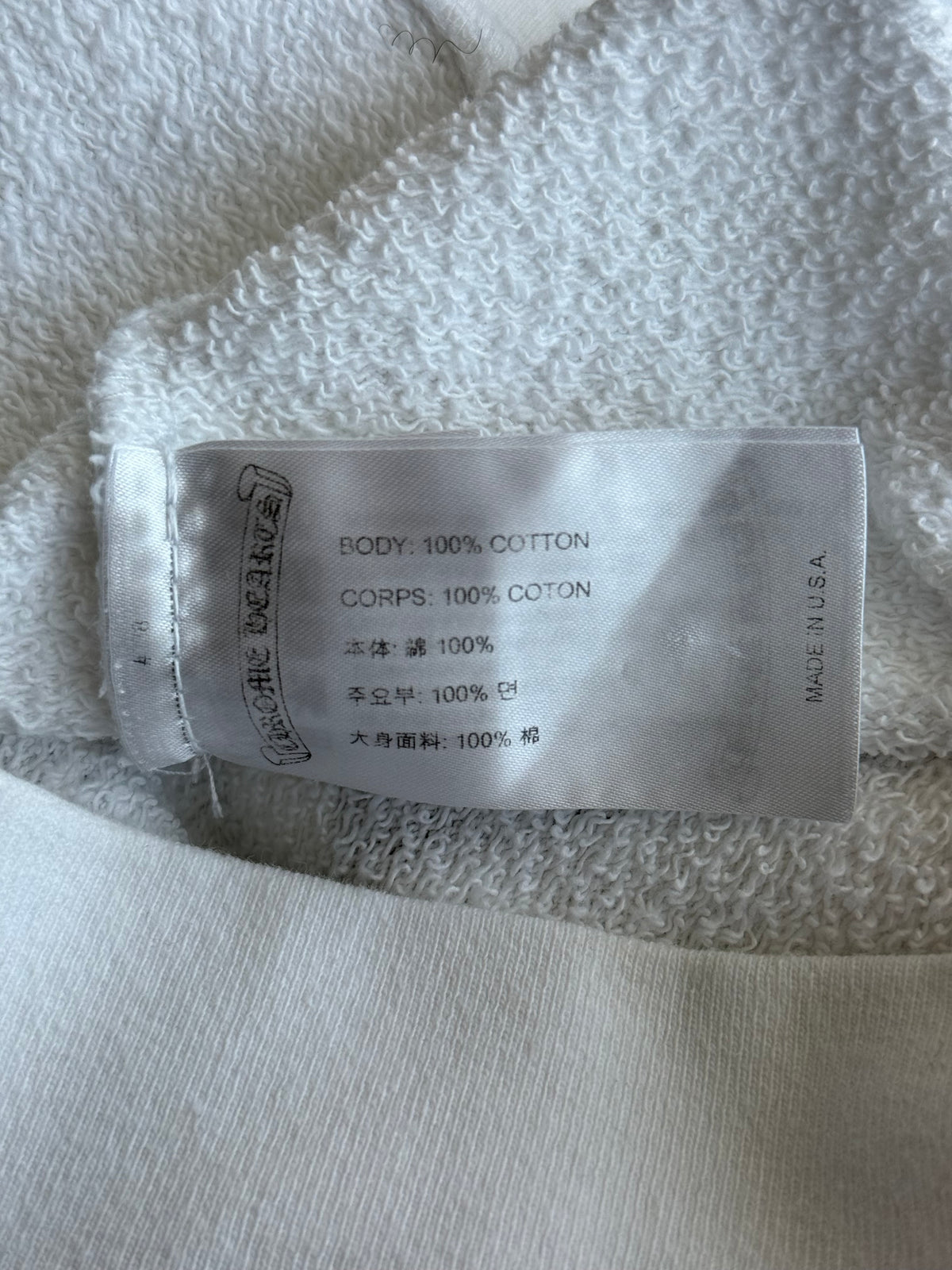 Chrome Hearts Matty Boy White Retro-Cycle Hoodie