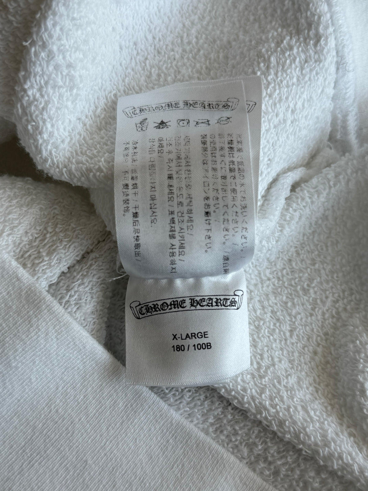 Chrome Hearts Matty Boy White Retro-Cycle Hoodie