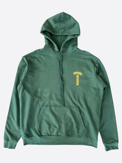 Chrome Hearts Green & Yellow T-Bar Logo Hoodie
