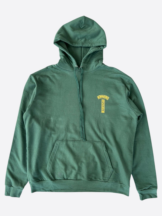 Chrome Hearts Green & Yellow T-Bar Logo Hoodie