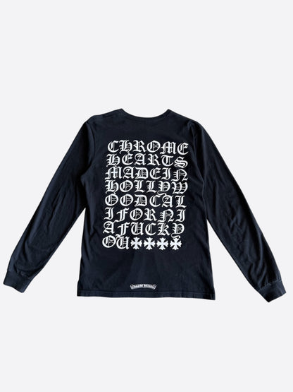 Chrome Hearts Black & White Made In Hollywood Longsleeve T-Shirt