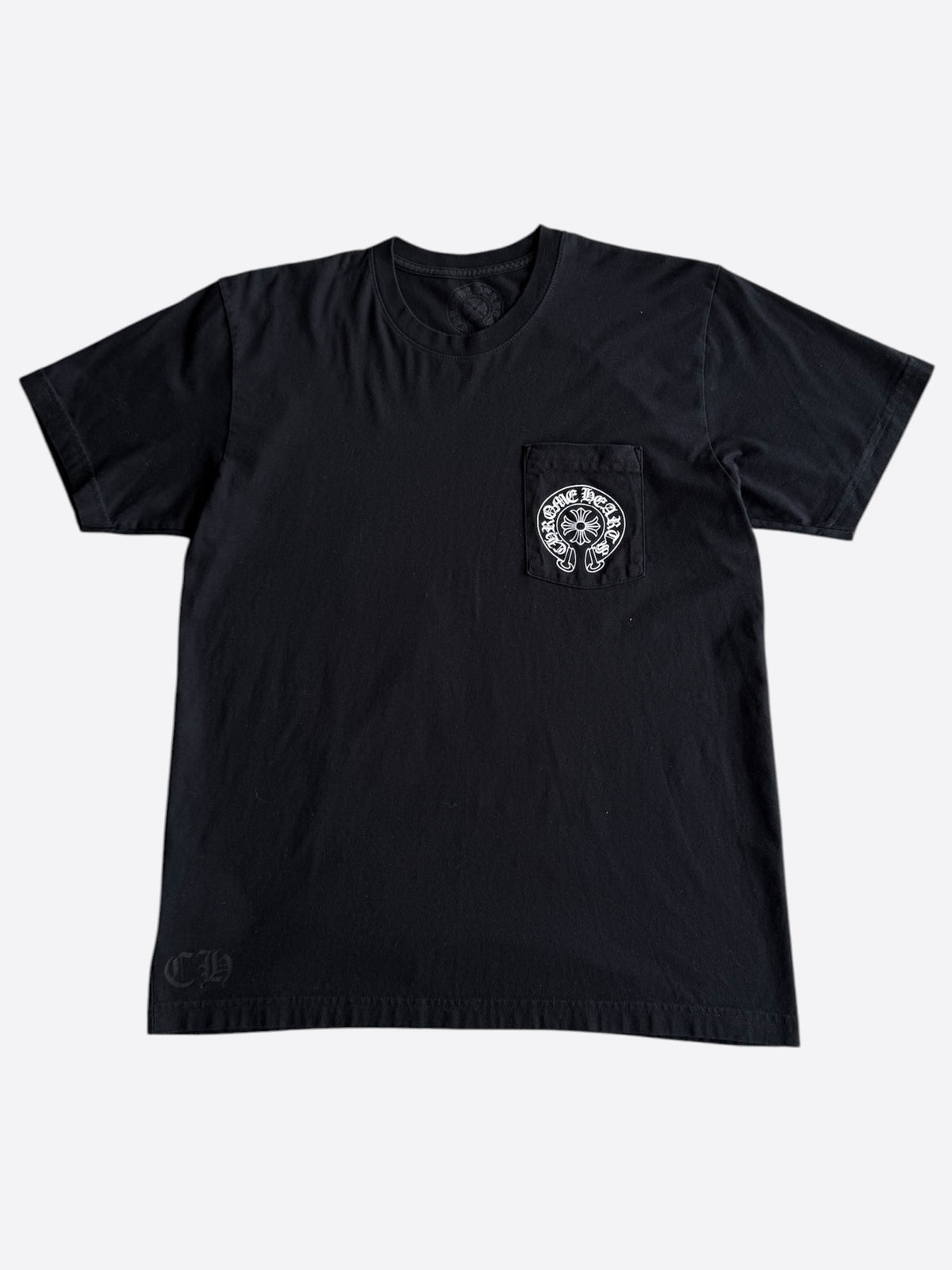 Chrome Hearts Black & White Malibu Horseshoe Logo T-Shirt