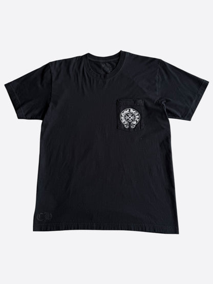 Chrome Hearts Black & White Malibu Horseshoe Logo T-Shirt