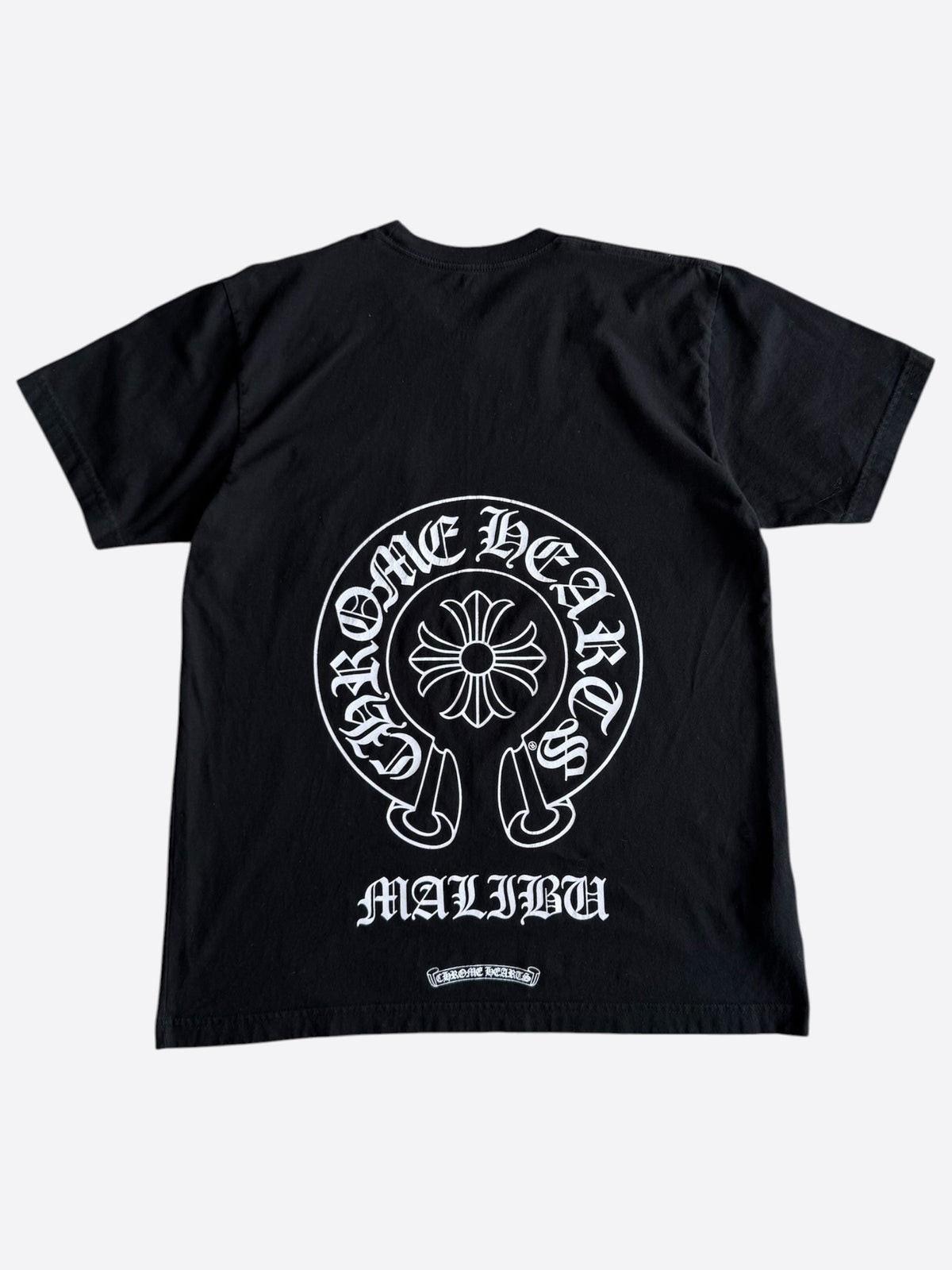 Chrome Hearts Black & White Malibu Horseshoe Logo T-Shirt