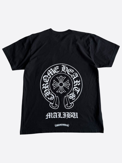 Chrome Hearts Black & White Malibu Horseshoe Logo T-Shirt