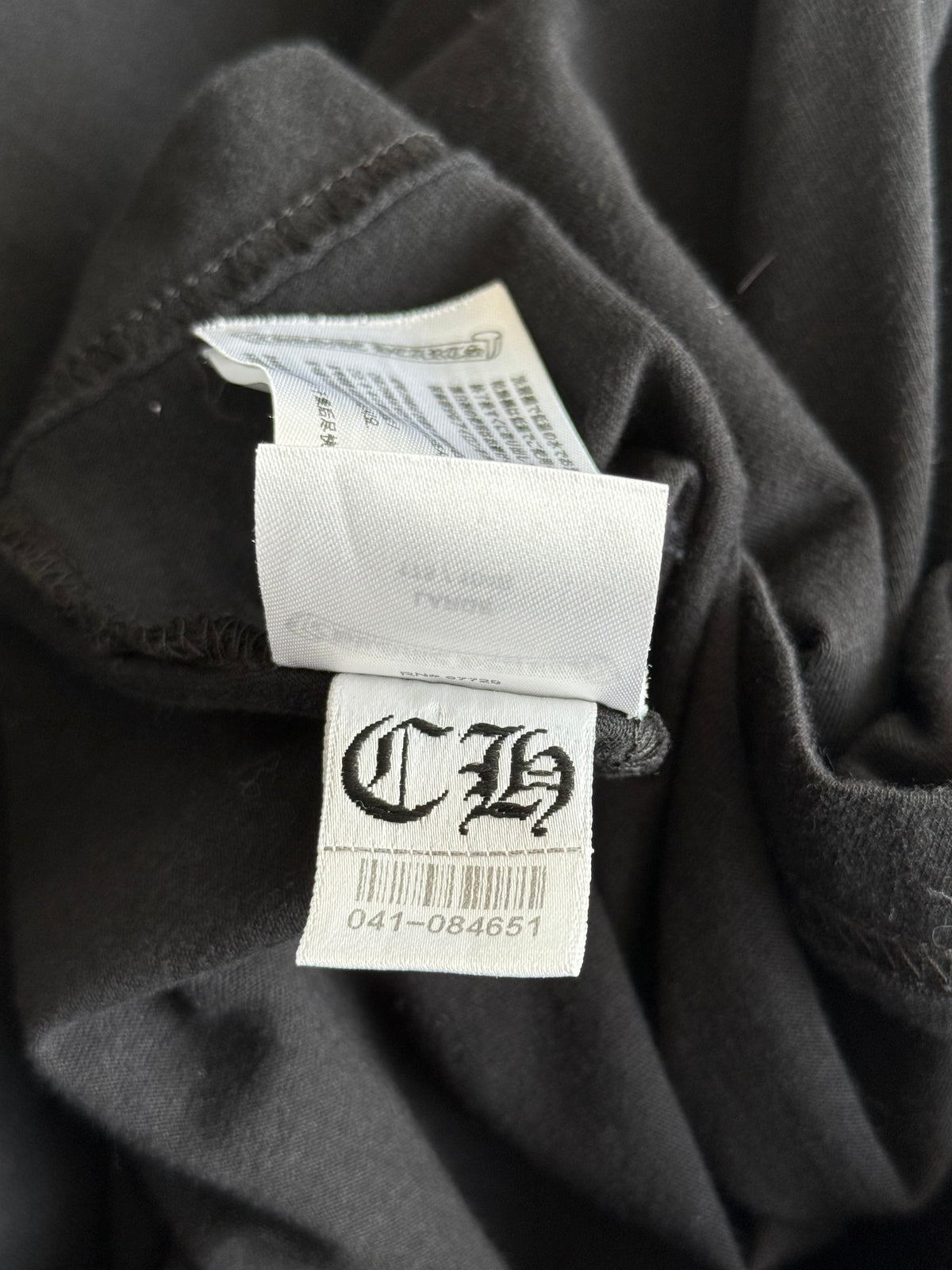 Chrome Hearts Black & White Malibu Horseshoe Logo T-Shirt