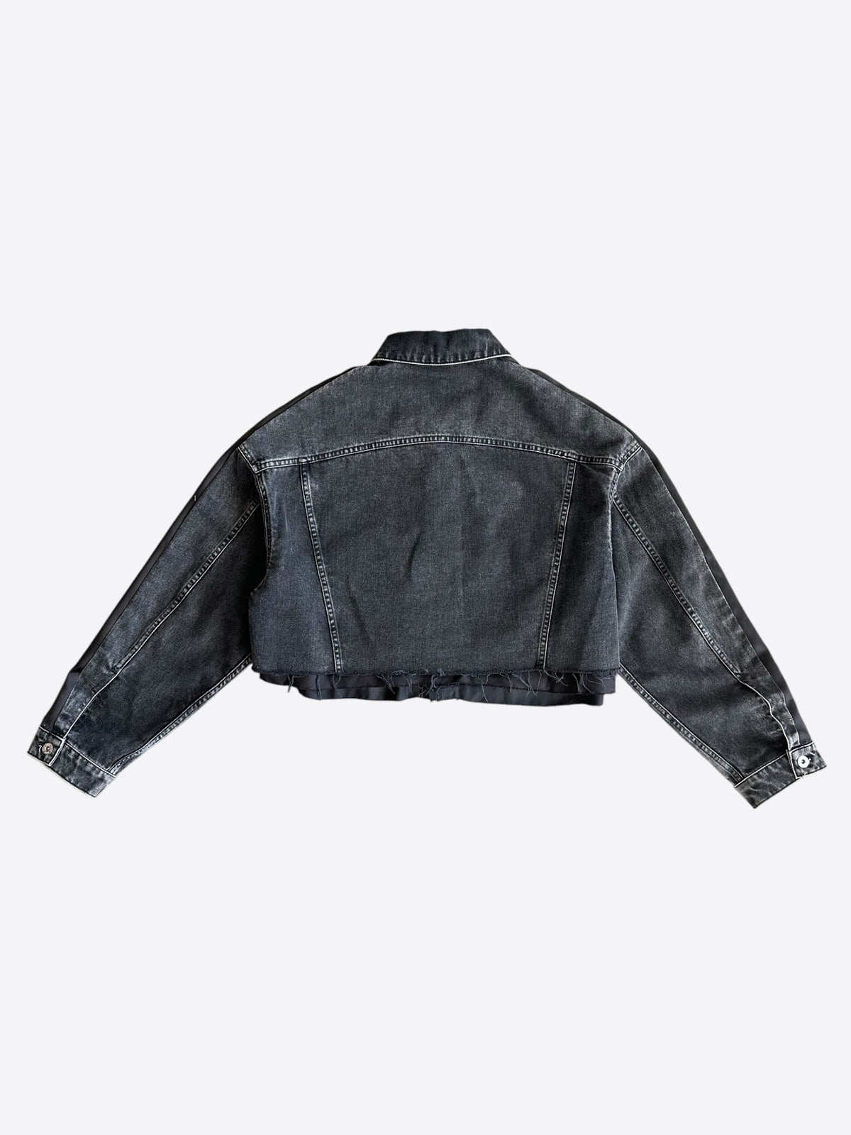 Miu Miu Black Denim Cropped Jacket
