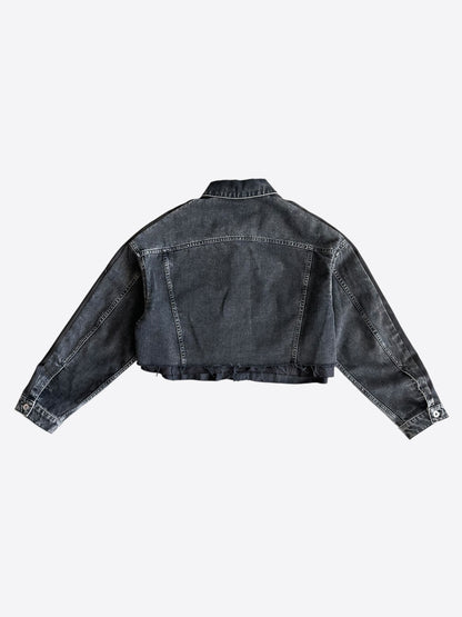 Miu Miu Black Denim Cropped Jacket