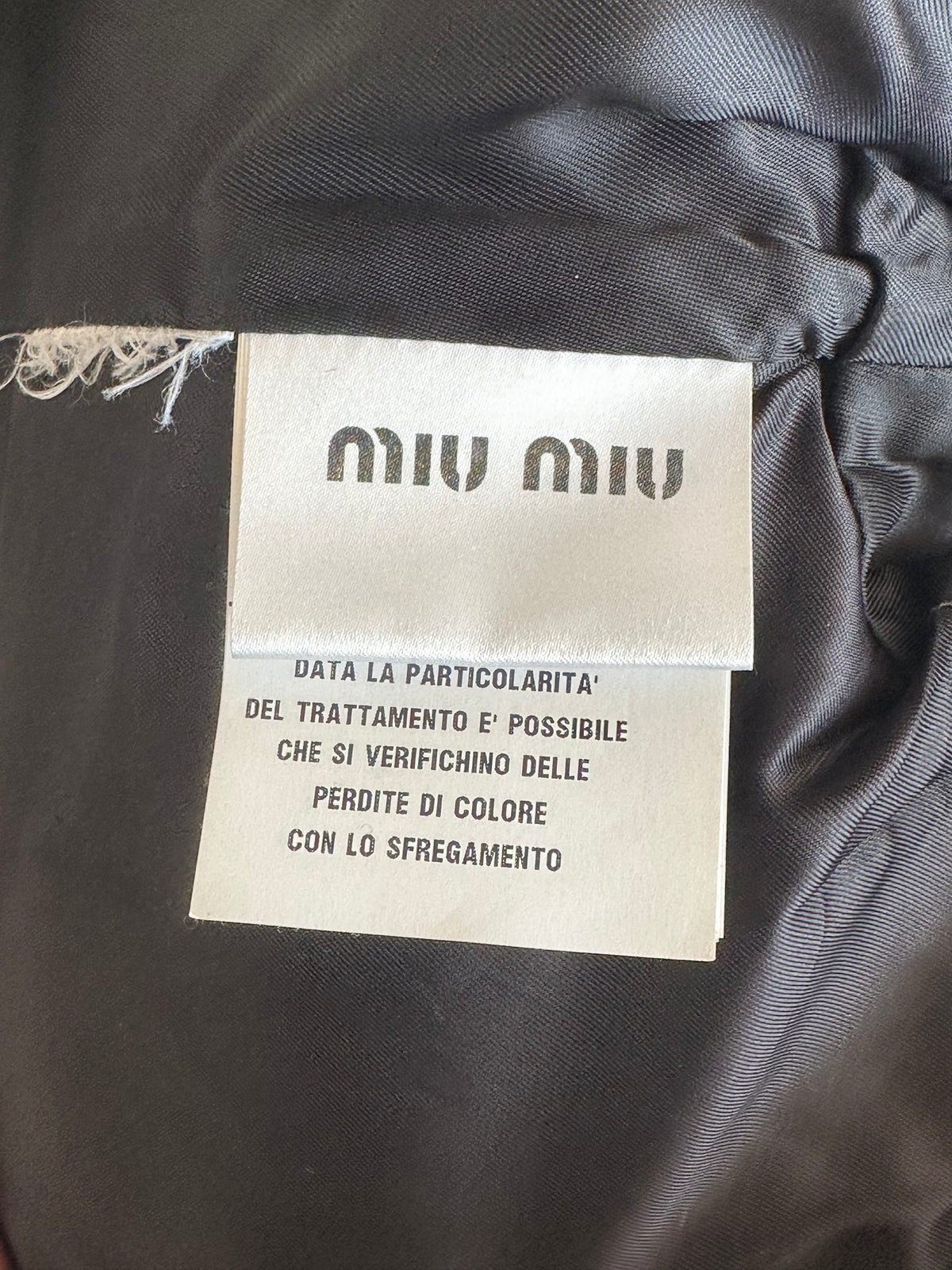 Miu Miu Black Denim Cropped Jacket