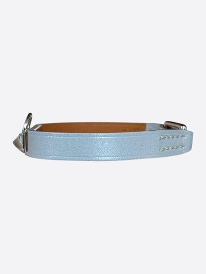 Hermes Grey Swift & Palladium Hardware Mini Rivale Bracelet