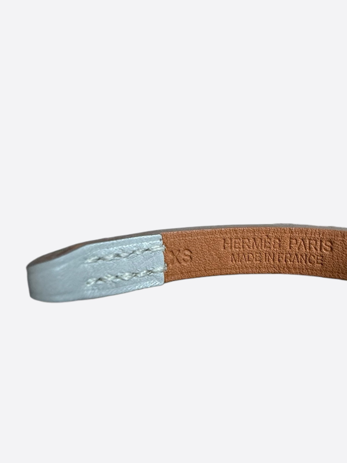 Hermes Grey Swift & Palladium Hardware Mini Rivale Bracelet