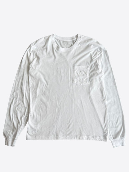 Chrome Hearts White Floral Logo Longsleeve T-Shirt