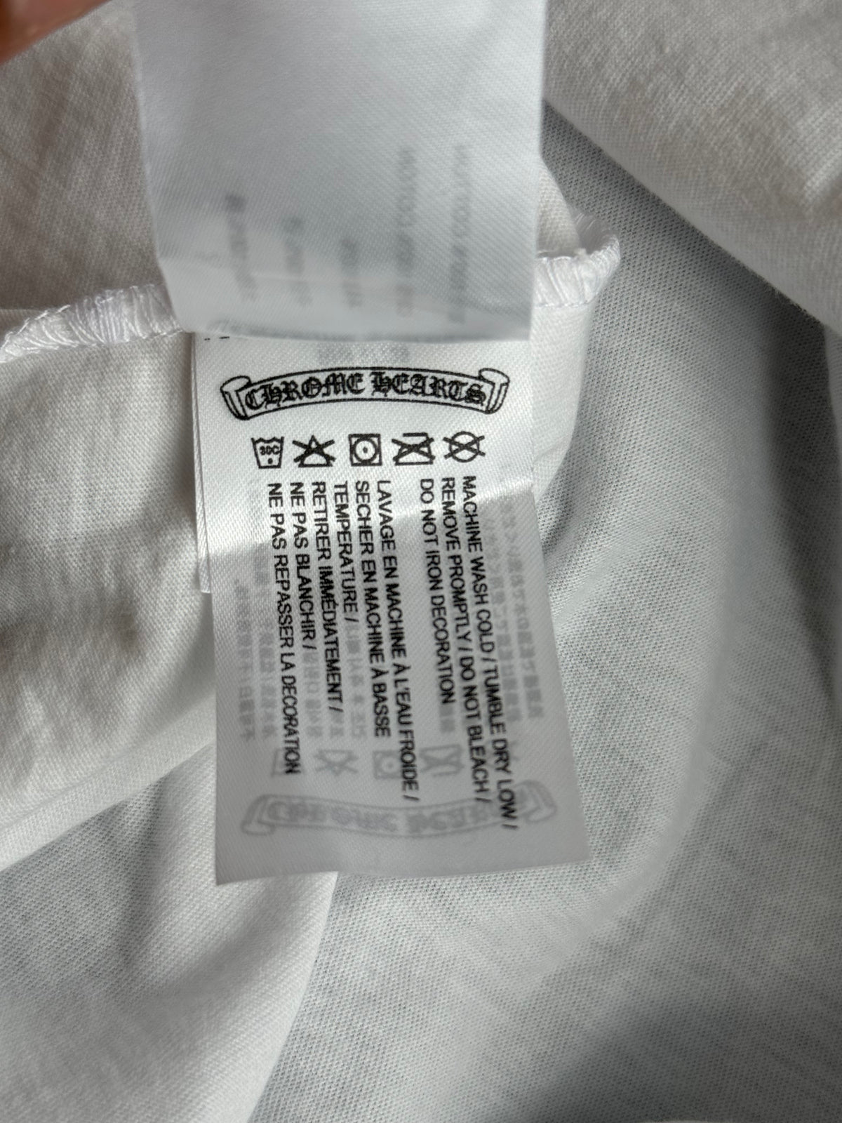Chrome Hearts White Floral Logo Longsleeve T-Shirt