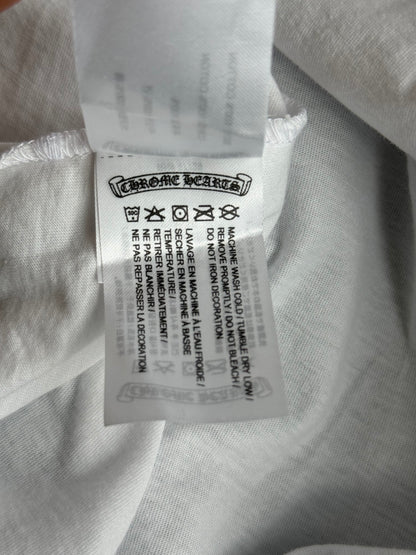 Chrome Hearts White Floral Logo Longsleeve T-Shirt